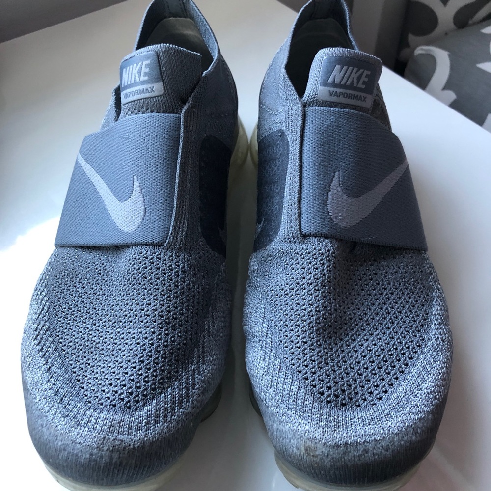 Nike Grey VaporMax.  No Laces